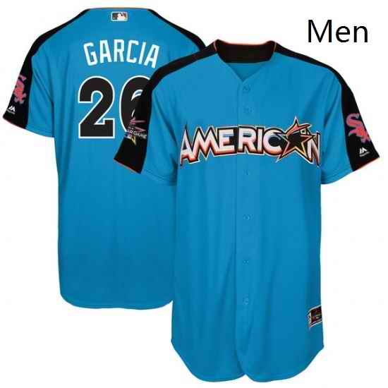 Mens Majestic Chicago White Sox 26 Avisail Garcia Authentic Blue American League 2017 MLB All Star MLB Jersey